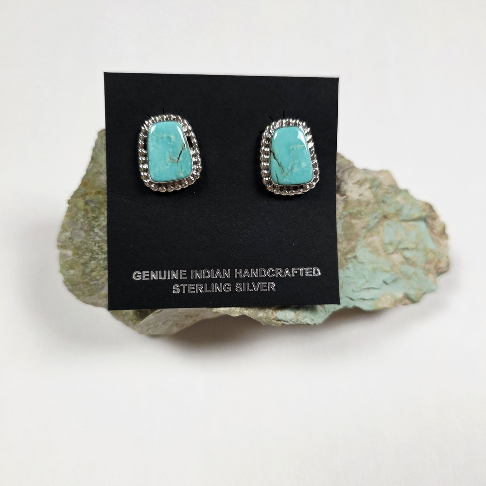 Handcrafted Sterling Silver Turquoise Earrings